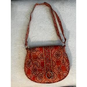 Vera Bradley Quilted Cotton Crossbody Shoulder Bag Boho Medallion Print